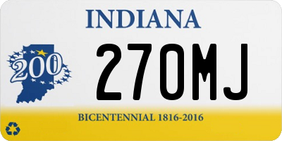 IN license plate 270MJ