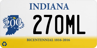 IN license plate 270ML