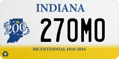 IN license plate 270MO