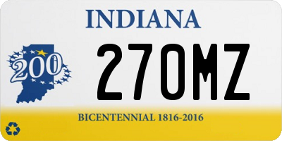 IN license plate 270MZ