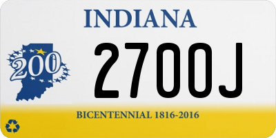 IN license plate 270OJ