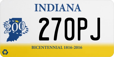 IN license plate 270PJ