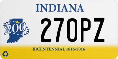 IN license plate 270PZ