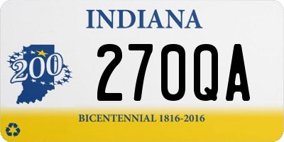 IN license plate 270QA