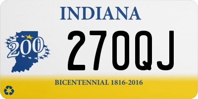 IN license plate 270QJ