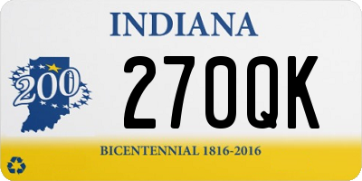 IN license plate 270QK