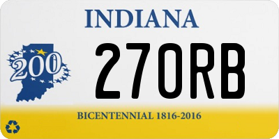 IN license plate 270RB