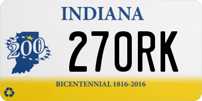 IN license plate 270RK