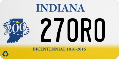 IN license plate 270RO