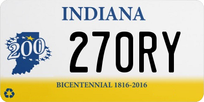 IN license plate 270RY