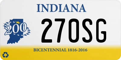 IN license plate 270SG