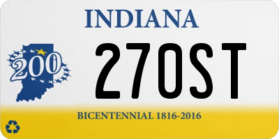 IN license plate 270ST