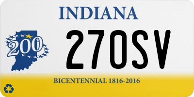 IN license plate 270SV