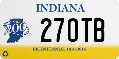 IN license plate 270TB