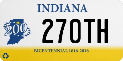 IN license plate 270TH