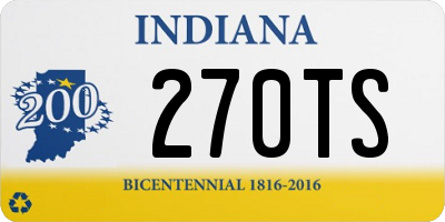 IN license plate 270TS