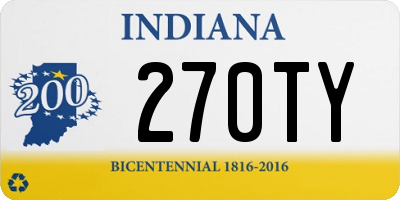 IN license plate 270TY