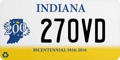 IN license plate 270VD