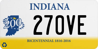 IN license plate 270VE