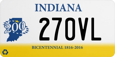 IN license plate 270VL
