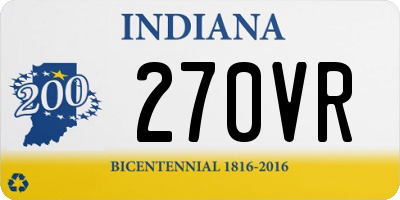 IN license plate 270VR