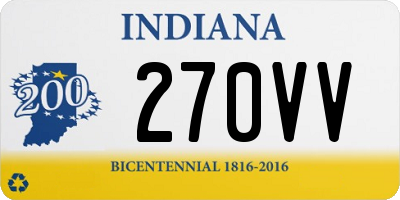 IN license plate 270VV