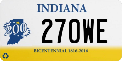IN license plate 270WE