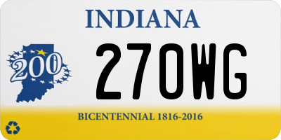 IN license plate 270WG