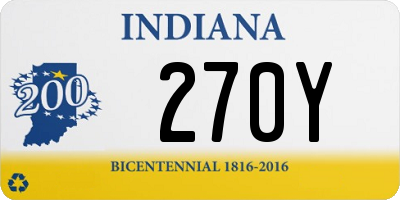 IN license plate 270Y