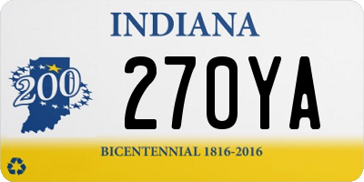 IN license plate 270YA