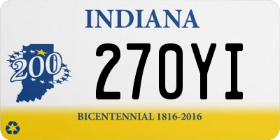 IN license plate 270YI