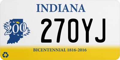 IN license plate 270YJ