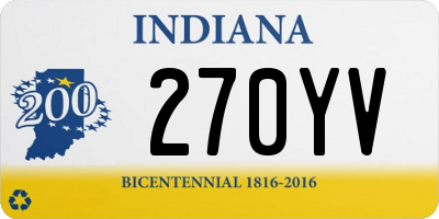 IN license plate 270YV