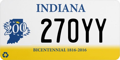 IN license plate 270YY