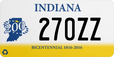 IN license plate 270ZZ