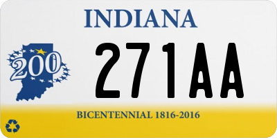 IN license plate 271AA