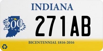 IN license plate 271AB