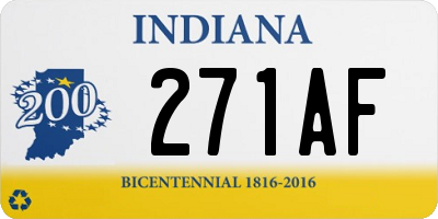 IN license plate 271AF