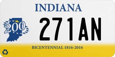 IN license plate 271AN