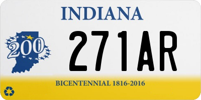 IN license plate 271AR