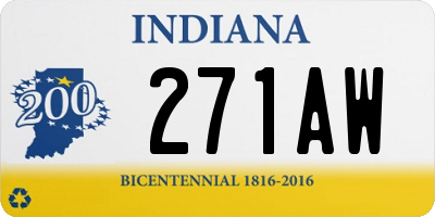 IN license plate 271AW