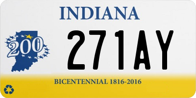 IN license plate 271AY