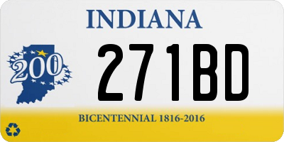 IN license plate 271BD