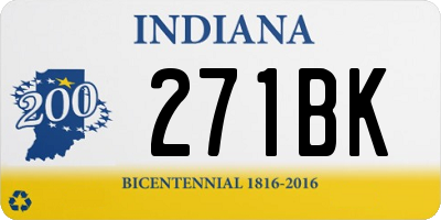 IN license plate 271BK