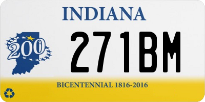 IN license plate 271BM