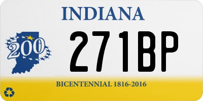 IN license plate 271BP