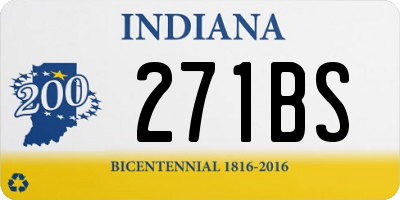 IN license plate 271BS