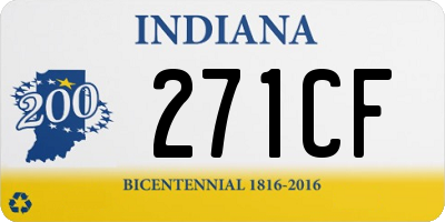 IN license plate 271CF