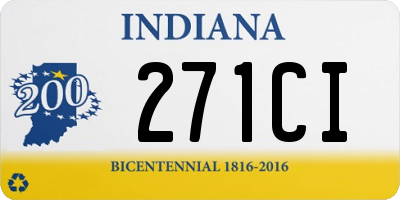 IN license plate 271CI