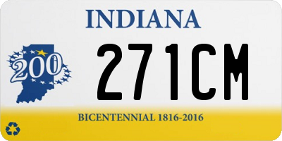 IN license plate 271CM